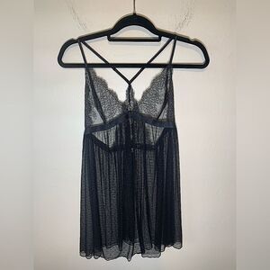 Victoria’s Secret black lace babydoll size L‎